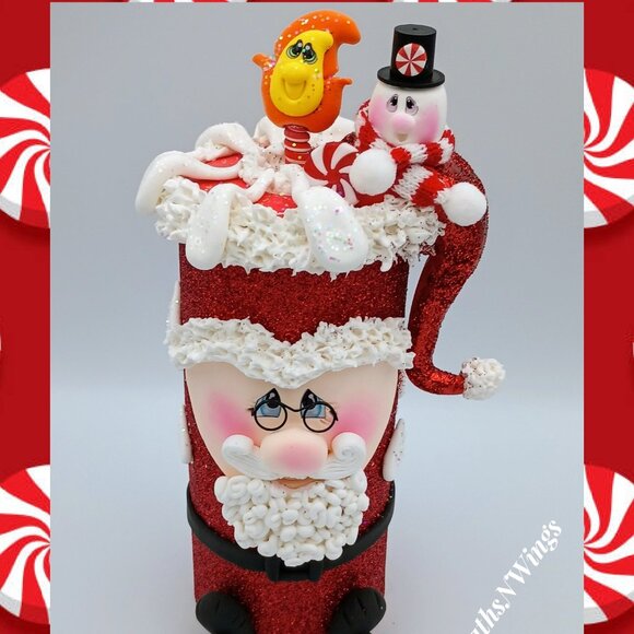 Santa Claus Christmas Candle, Christmas Decor, Home Decor, Christmas Tiered Tray - Picture 1 of 6